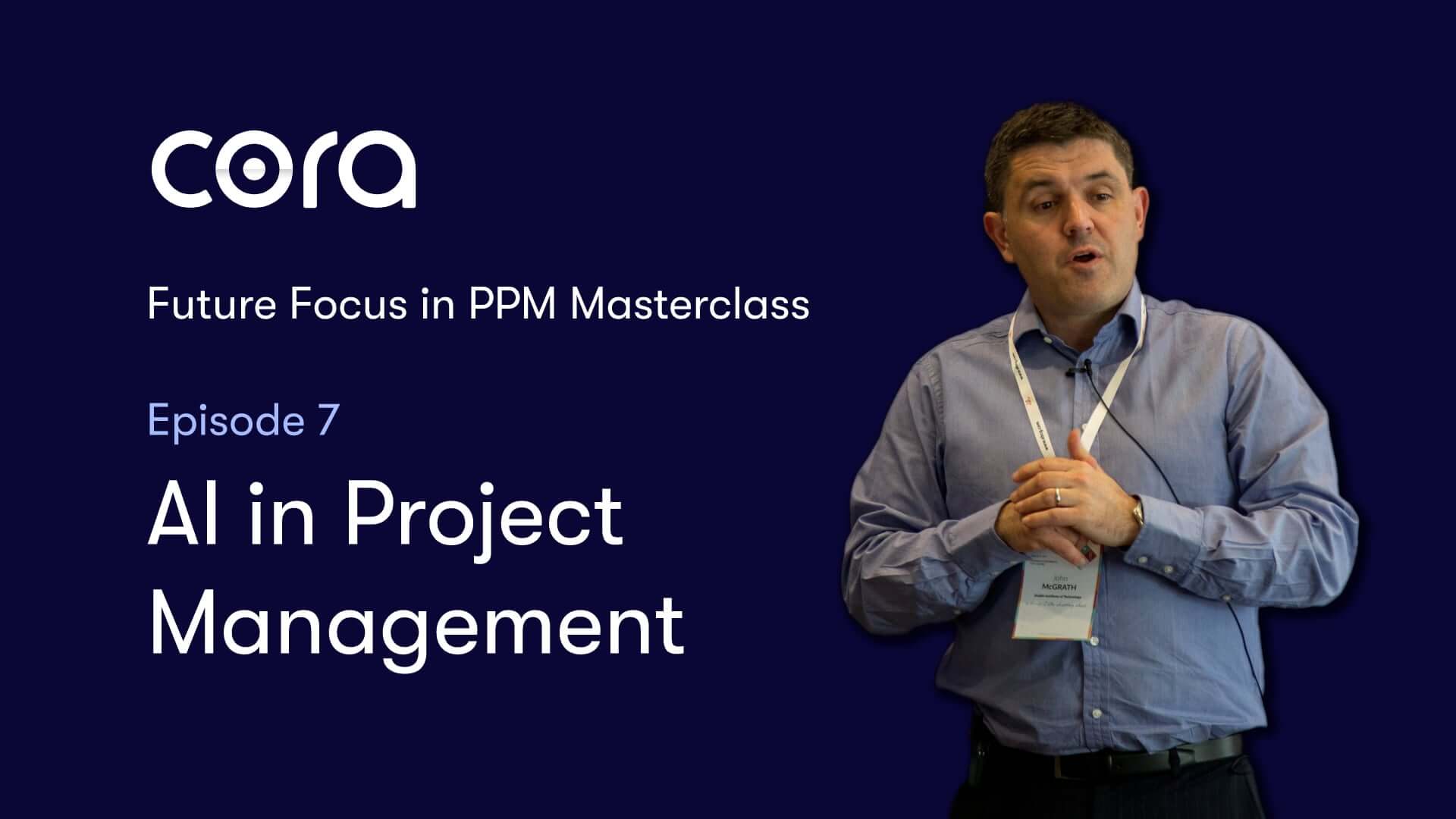 Cora systems masterclass thumbnail with blue background and presenter in the forefront.