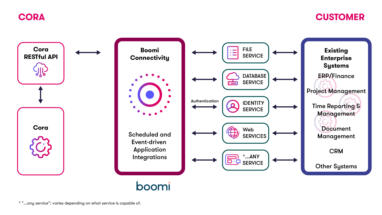Boomi Diagram for Software Integrations.