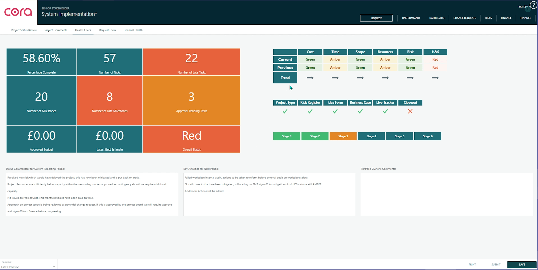 Sub-Contractor-Management Cora Systems Screenshot