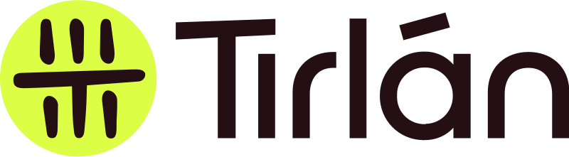 Tirlan logo transparent background with black text