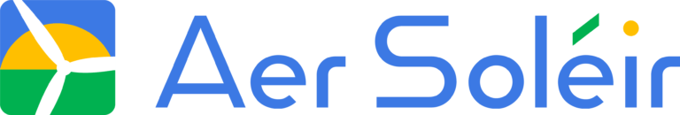 aer soleir logo in blue font